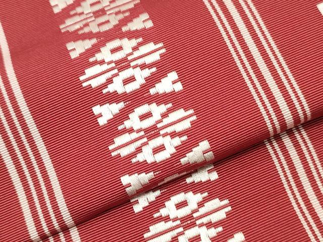 平和屋着物▼本場筑前博多織 名古屋帯 帯反物 献上 証紙付き 逸品 未使用 DABE6622zy