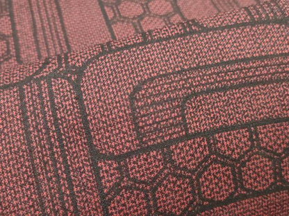 平和屋着物▼羽織・コート 反物 羽尺 紬地 幾何学亀甲文 逸品 未使用 DABE6630zy