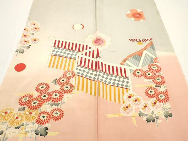 平和屋着物＊夏物　付下げ　解き反物　着尺　絽　手描き　遠山風景文　逸品　DAAV8435zzz 平和屋着物＊夏物 付下げ 解き反物 着尺 絽 手描き 遠山風景文 逸品