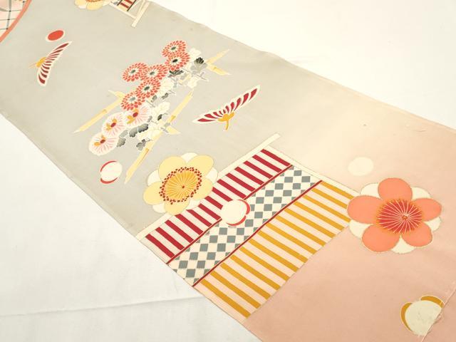 平和屋着物＊夏物　付下げ　解き反物　着尺　絽　手描き　遠山風景文　逸品　DAAV8435zzz 平和屋着物＊夏物 付下げ 解き反物 着尺 絽 手描き 遠山風景文 逸品