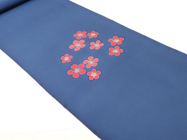平和屋着物●京都の和装業の老舗一門　千切屋　名古屋帯　帯反物　刺繍　舞梅文　逸品　未使用　DABE6679zy
