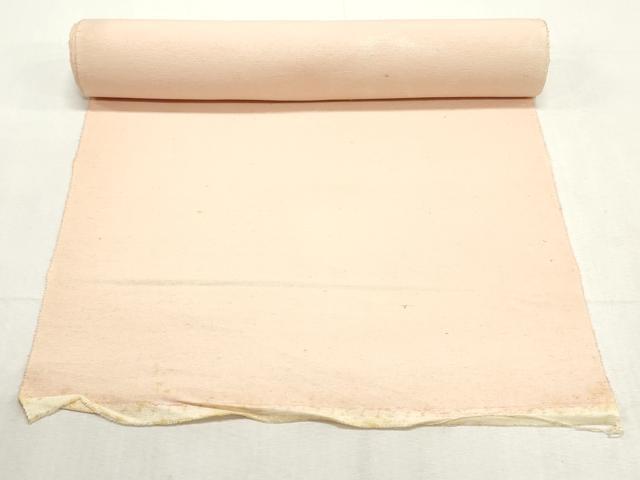 平和屋着物▼名古屋帯 帯反物 紬地 型染め 牡丹 逸品 未使用 DABE6796zy
