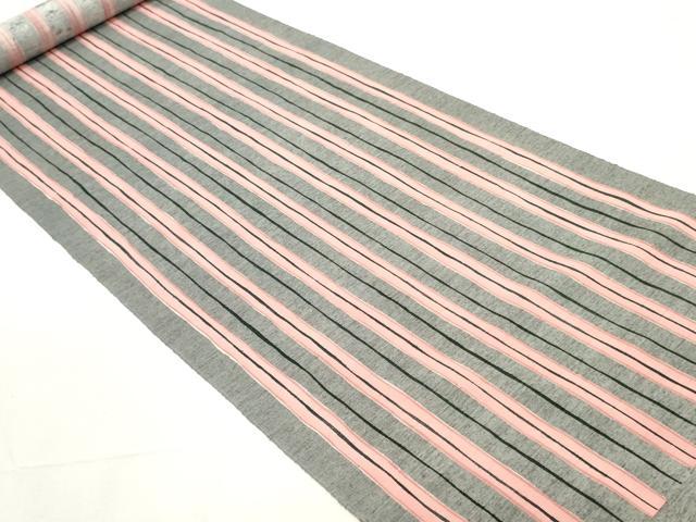 平和屋着物▼名古屋帯 帯反物 紬地 間道 逸品 未使用 DABE6808zy