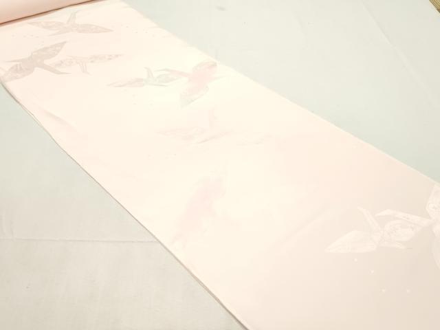 平和屋着物▼長襦袢 反物 着尺 折り鶴 暈し染め 逸品 未使用 DABE6814zy