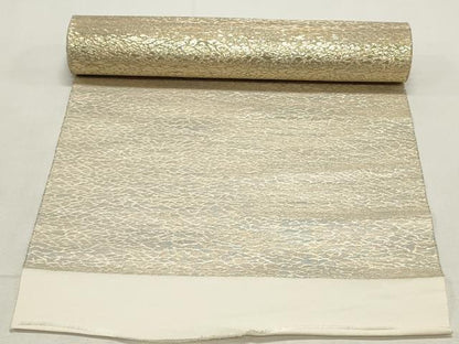 平和屋着物▼名古屋帯 帯反物 風景文 金糸 逸品 未使用 DABE6815zy