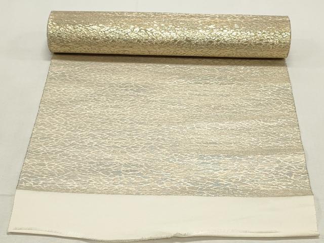 平和屋着物▼名古屋帯 帯反物 風景文 金糸 逸品 未使用 DABE6815zy