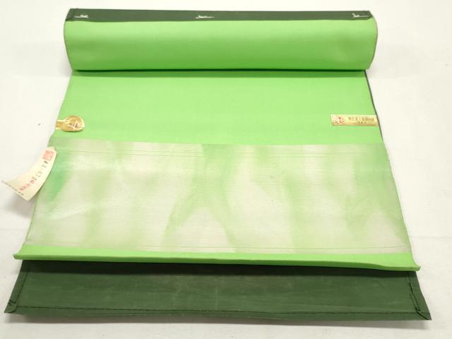平和屋着物▼西陣　名古屋帯　帯反物　唐織　枝花文　銀糸　証紙付き　逸品　未使用　DABE6834zy