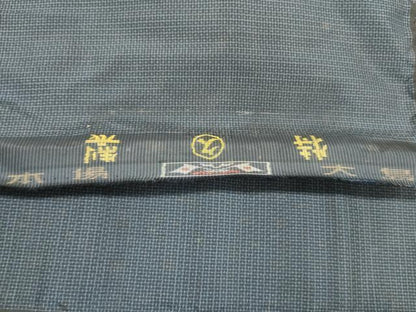 平和屋着物▼男性　本場大島紬　反物　着尺　格子　逸品　未使用　DABE6838zy