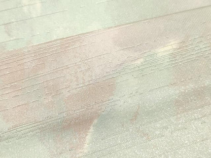 平和屋着物▼名古屋帯　帯反物　霞文　銀糸　逸品　未使用　DABE6839zy