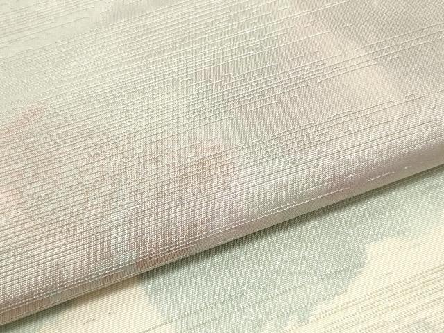 平和屋着物▼名古屋帯　帯反物　霞文　銀糸　逸品　未使用　DABE6839zy