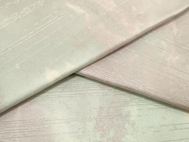 平和屋着物▼名古屋帯　帯反物　霞文　銀糸　逸品　未使用　DABE6839zy
