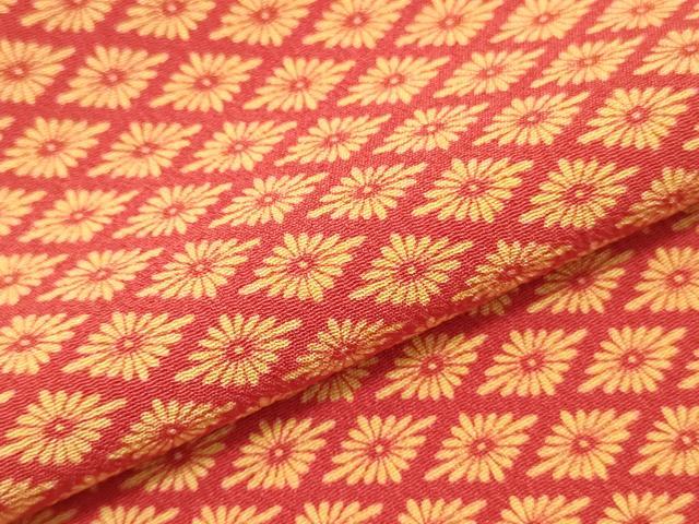 平和屋着物▼羽織・コート 解き反物 羽尺 花菱文 逸品 DABE6915zy