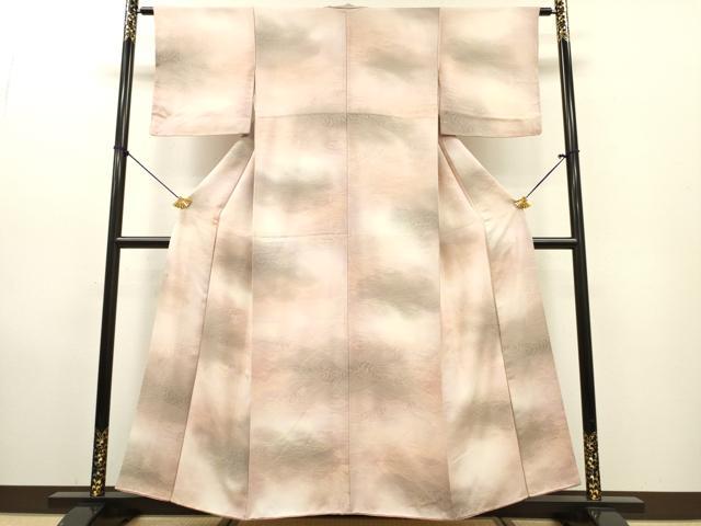 平和屋着物■上質な小紋 立波文 暈し染め 正絹 逸品 DABE6958zy