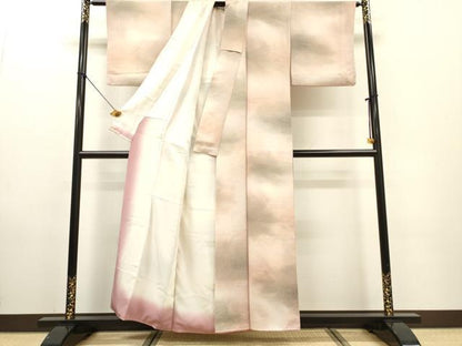 平和屋着物■上質な小紋 立波文 暈し染め 正絹 逸品 DABE6958zy