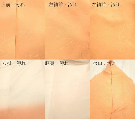 平和屋着物■上質な小紋 箔散らし地紋 霞文 暈し染め 正絹 逸品 DABE6959zy