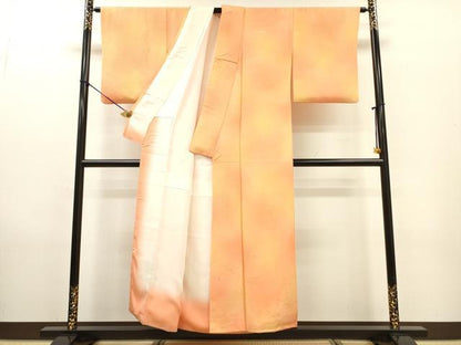 平和屋着物■上質な小紋 箔散らし地紋 霞文 暈し染め 正絹 逸品 DABE6959zy
