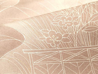 平和屋着物■訪問着 草花文 暈し染め 金彩 正絹 逸品 DABE6962zy