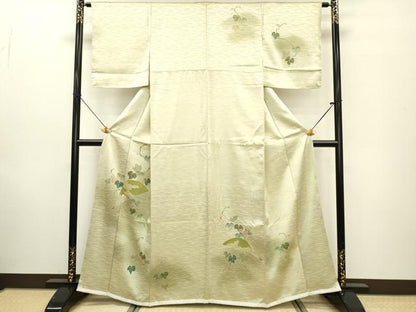 平和屋着物■訪問着 扇面草花文 暈し染め 正絹 逸品 未使用 DABE6963zy