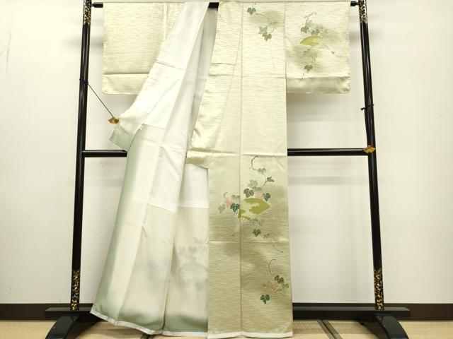 平和屋着物■訪問着 扇面草花文 暈し染め 正絹 逸品 未使用 DABE6963zy
