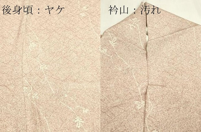 平和屋着物■上質な小紋 葡萄蔦の葉文 正絹 逸品 DABE6968zy