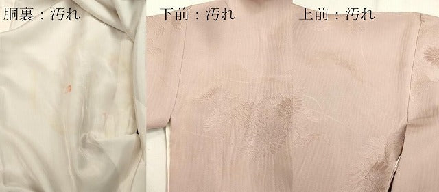 平和屋着物■上質な色無地 舞菊地紋 洗柿色 正絹 逸品 DABE6976zy