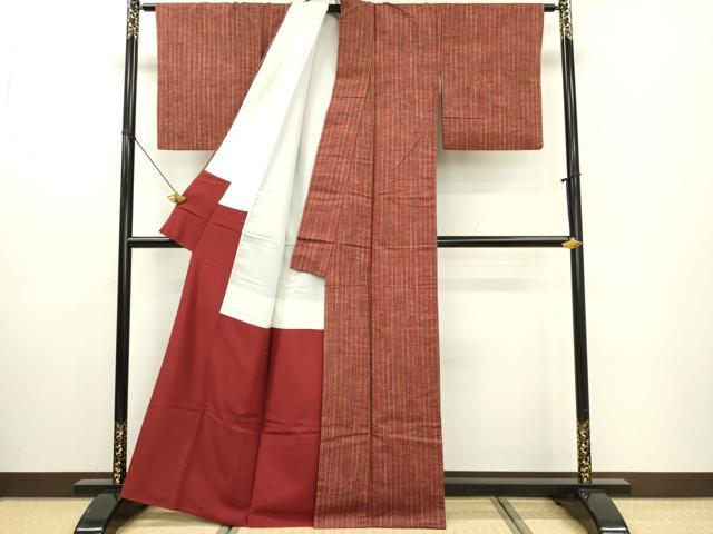 平和屋着物■上質な紬 間道 正絹 逸品 DABE6977zy