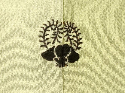 平和屋着物■訪問着 草花文 暈し染め 銀彩 鬼しぼ縮緬 正絹 逸品 DABE6984zy