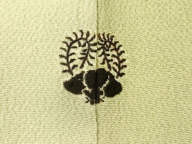 平和屋着物■訪問着 草花文 暈し染め 銀彩 鬼しぼ縮緬 正絹 逸品 DABE6984zy