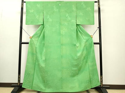 平和屋着物■上質な小紋 楓地紋 暈し染め 正絹 逸品 DABE6989zy