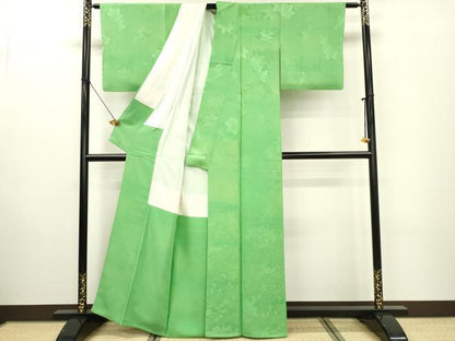 平和屋着物■上質な小紋 楓地紋 暈し染め 正絹 逸品 DABE6989zy