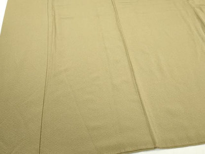 平和屋着物■上質な色無地 赤塚次男 本場奄美大島泥染 橘立織 朽葉色 正絹 逸品 DABE6992zy