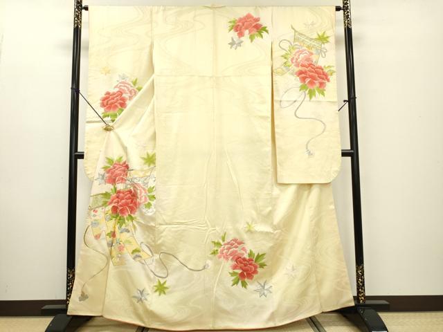 平和屋着物■豪華振袖 総刺繍 几帳草花文 金銀糸 正絹 逸品 DABE6995zy