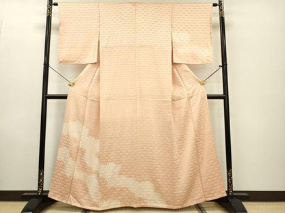 平和屋着物■訪問着 絞り 霞文 正絹 逸品 DABE7000zy