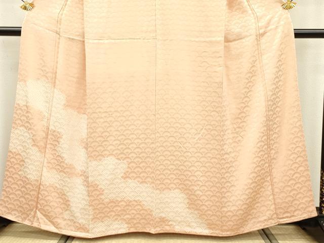 平和屋着物■訪問着 絞り 霞文 正絹 逸品 DABE7000zy