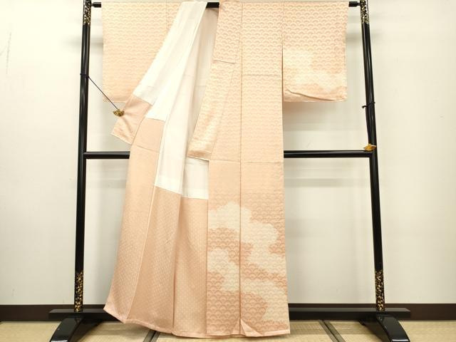 平和屋着物■訪問着 絞り 霞文 正絹 逸品 DABE7000zy