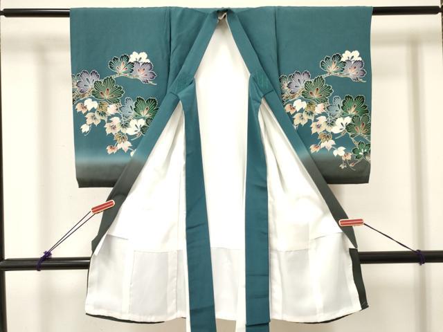 平和屋着物[]お宮参り　男の子　祝着　産着　初着　のしめ　龍　兜　立波松文　暈し染め　逸品　DABE7003ma