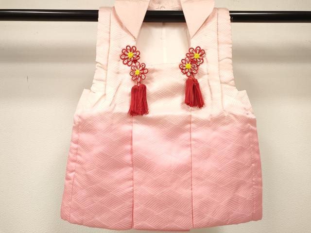 平和屋着物[]女の子　子供　被布　立波地紋　暈し染め　逸品　DABE7007ma