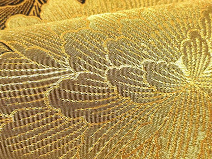平和屋着物[]女の子　子供　両面　全通柄袋帯　舞花文　金糸　逸品　DABE7017ma