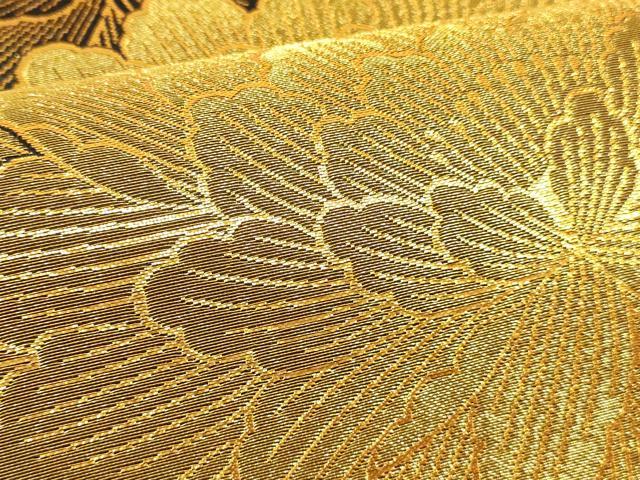 平和屋着物[]女の子　子供　両面　全通柄袋帯　舞花文　金糸　逸品　DABE7017ma