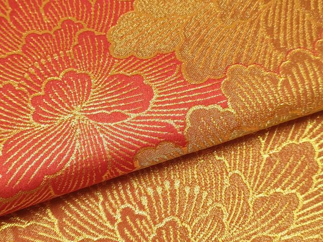 平和屋着物[]女の子　子供　両面　全通柄袋帯　舞花文　金糸　逸品　DABE7017ma