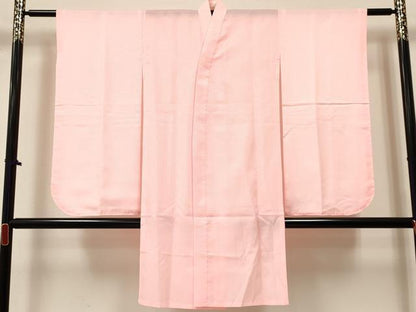 平和屋着物[]七五三　女の子　７歳　祝着　四つ身　襦袢(無双仕立て)セット　束ね熨斗鈴花文　逸品　DABE7027ma