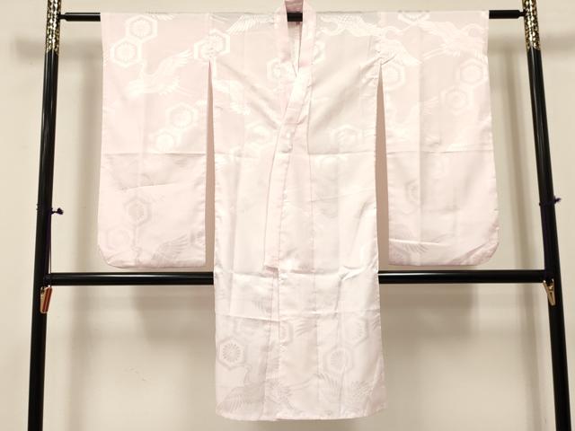 平和屋着物[]七五三　女の子　７歳　祝着　四つ身　襦袢(無双仕立て)セット　花蝶文　金彩　逸品　DABE7028ma