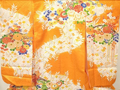 平和屋着物[]七五三　女の子　３歳　祝着　三つ身　駒刺繍　籬花文　DABE7050ma