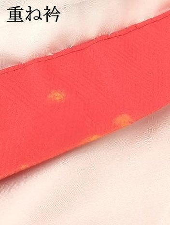 平和屋着物[]七五三 女の子 ７歳 祝着 四つ身 花蝶文 暈し染め 金彩 逸品 DABE7076ma