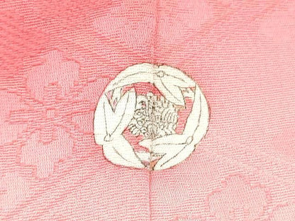 平和屋着物[]七五三　女の子　７歳　祝着　四つ身　花菱地紋　暈し染め　逸品　DABE7077ma
