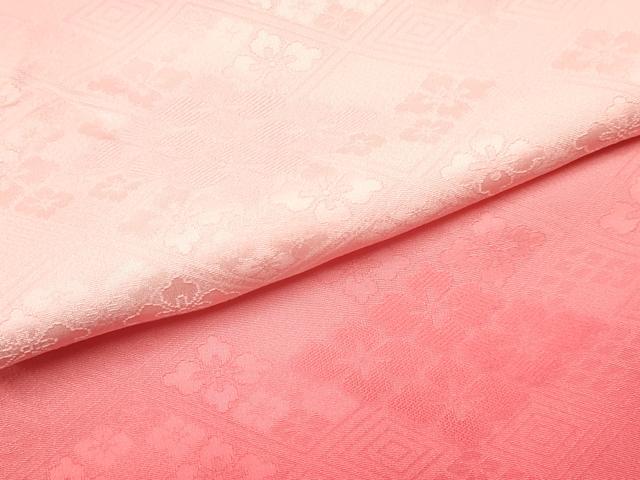 平和屋着物[]七五三 女の子 ７歳 祝着 四つ身 花菱地紋 暈し染め 逸品 DABE7077ma