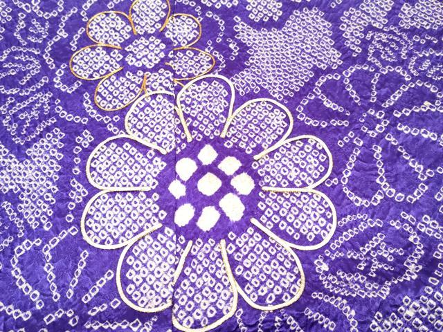 平和屋着物[]七五三　女の子　７歳　祝着　四つ身　駒刺繍　絞り　菊　逸品　DABE7084ma
