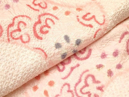 平和屋着物[]七五三　女の子　３歳　祝着　三つ身　総絞り　分銅花文　逸品　DABE7090ma