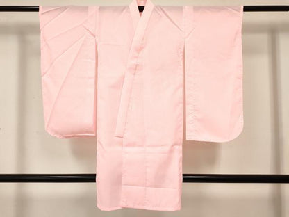 平和屋着物[]七五三　女の子　３歳　祝着　三つ身　長襦袢(単衣)セット　几帳花松文　暈し染め　金彩　逸品　DABE7094ma