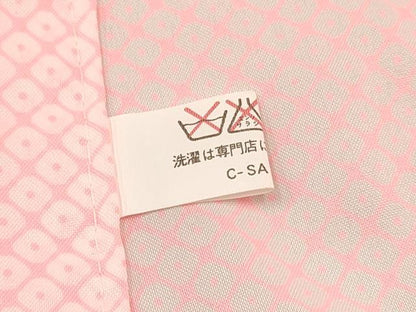 平和屋着物[]七五三　女の子　７歳　祝着　四つ身　襦袢(単衣・半衿刺繍)セット　御所車花蝶文　金彩　逸品　DABE7098ma